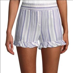 Supply & Demand Striped Flounce Hem Shorts Size Medium